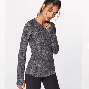 Lululemon Extra Mile Long Sleeve Running Luon Suited Jacquard sweater 12